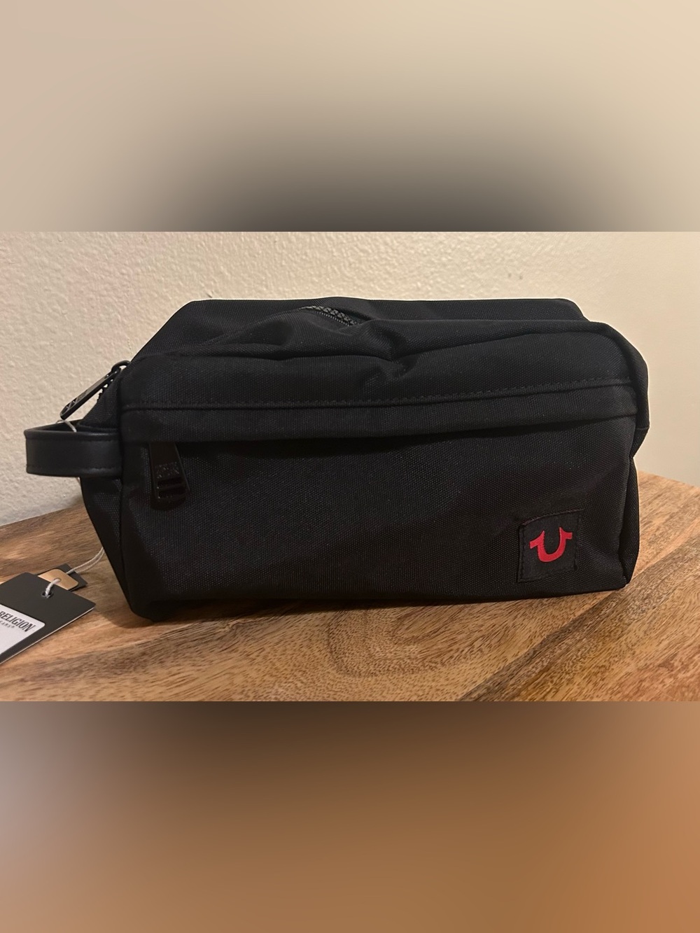 True Religion Black Aldis Travel Dopp Kit NWT